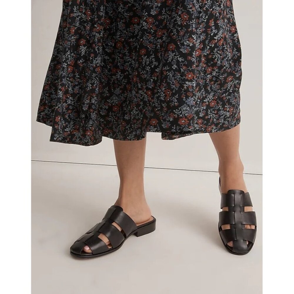 Madewell The Dixson Fisherman Mule in True Black - Picture 4 of 9